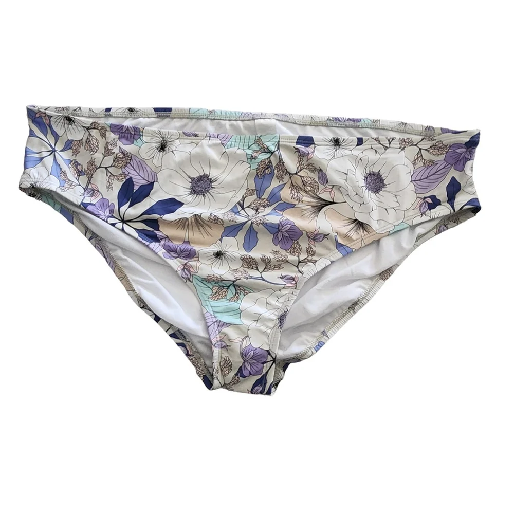 Women's Freshwater Hipster Bikini Swim Bottom XXL purple pink white blue NWT